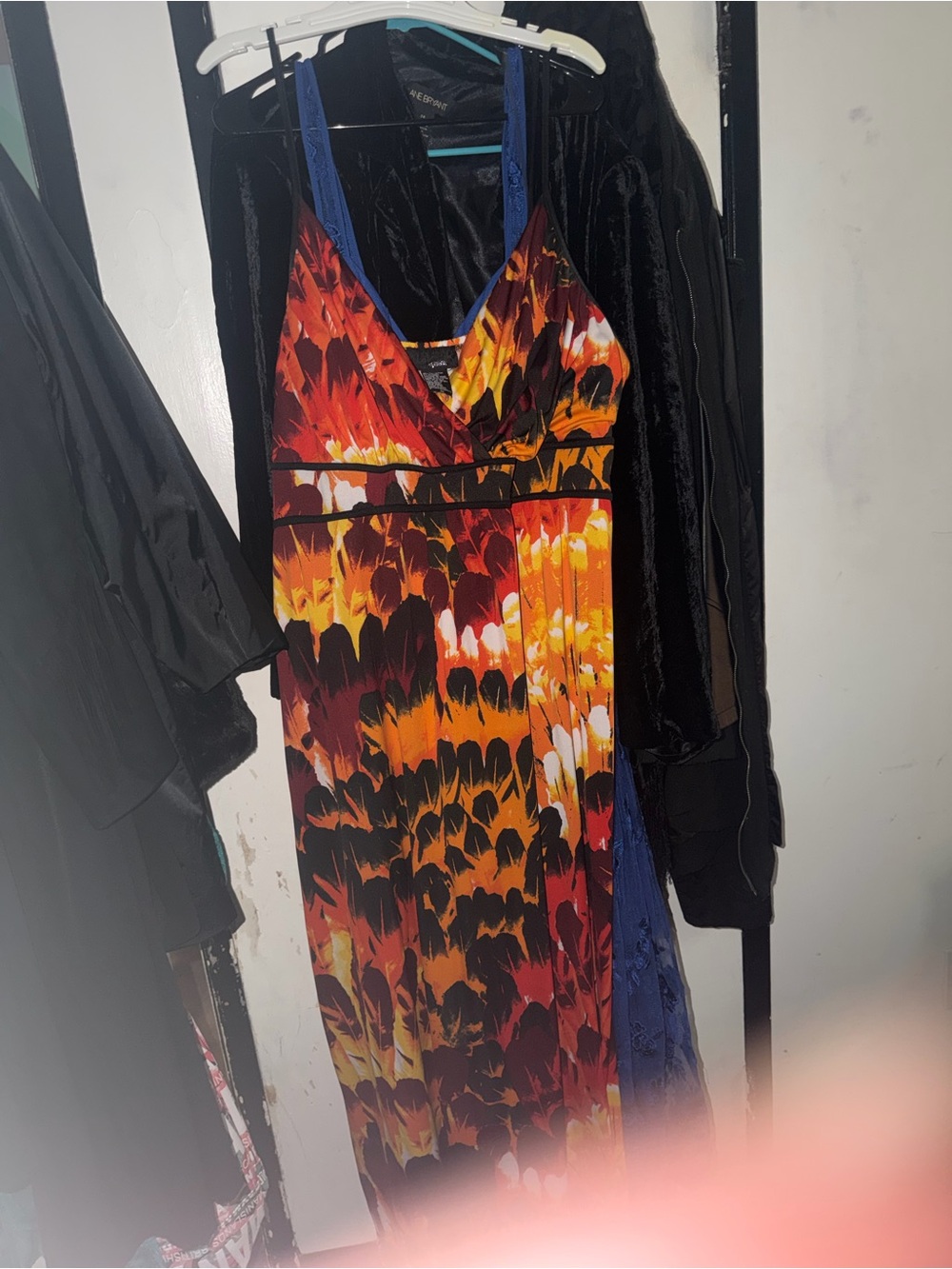 Sunset Floral V-Neck Maxi Dress - Multicolor